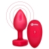 Вибро-пробка Vibrating Heart Shape Jewel Plug M-L