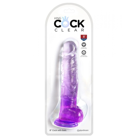 Фаллос King Cock Clear 8", Pipedream