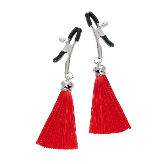 Зажимы на соски «Прищепки» с кисточками из шелка