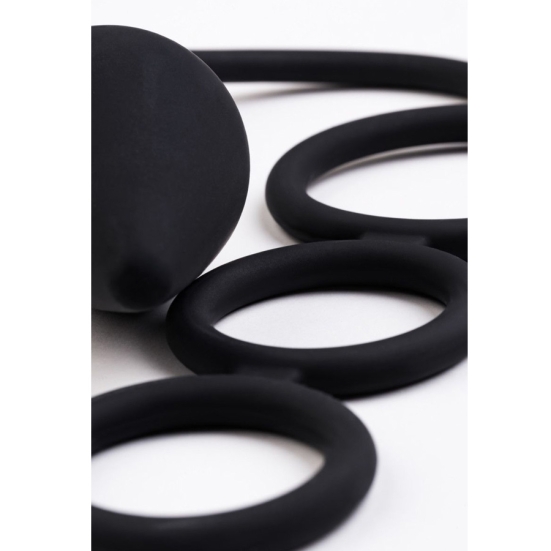 Эрекционные кольца с анальной пробкой Drop S-size
